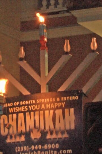 12th Annual Chanukah Menorah Lighting Festival 2015 Chabad of Bonita Springs, Estero and FGCU