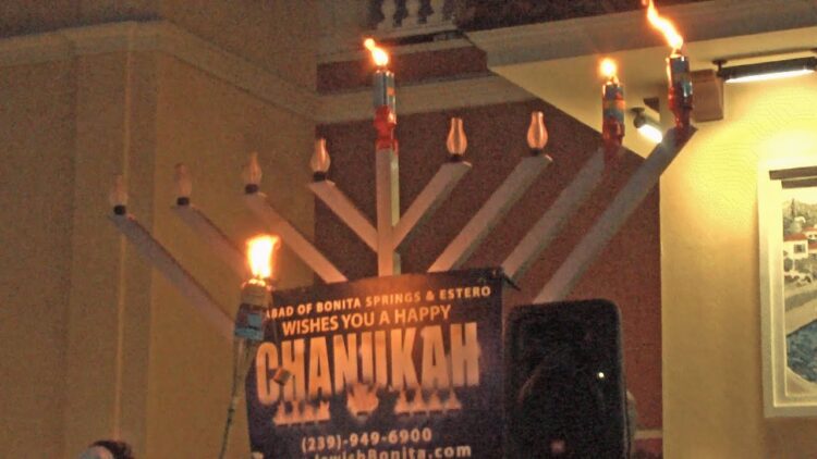 12th Annual Chanukah Menorah Lighting Festival 2015 Chabad of Bonita Springs, Estero and FGCU