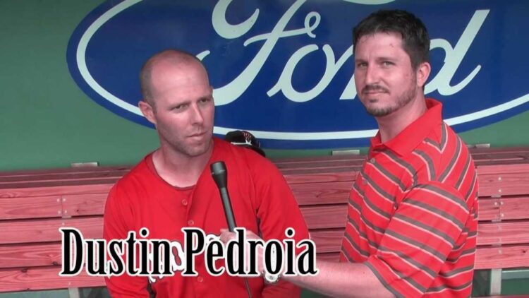 Red Sox Spring Training 2012 – K-Rocks Gentry Thomas w/ 2008 AL MVP Dustin Pedroia & Kevin Youkilis